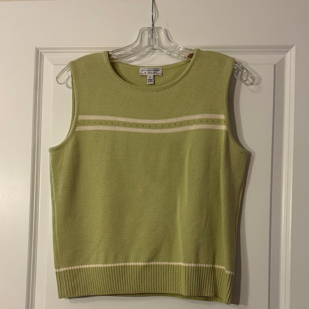 St. John Sport by Marie Gray Green Tank Top